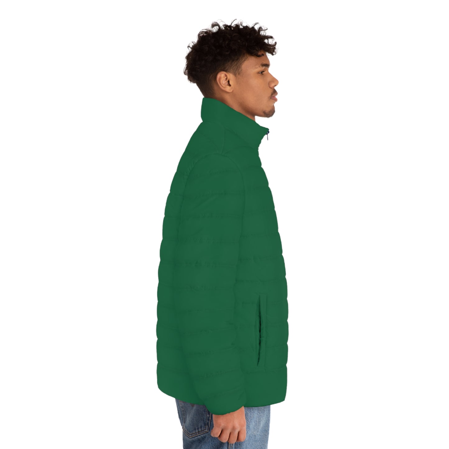 Blinky Men’s Green Puffer Jacket Lightweight Winter Coat