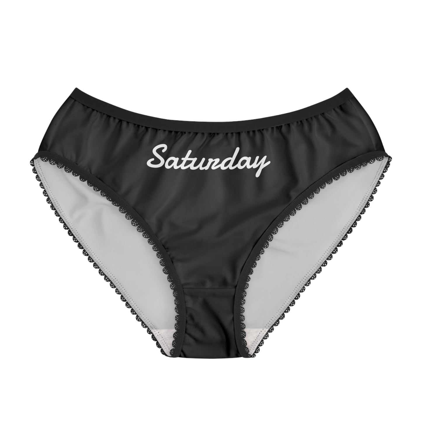 saturday underwear women briefs front view black trim