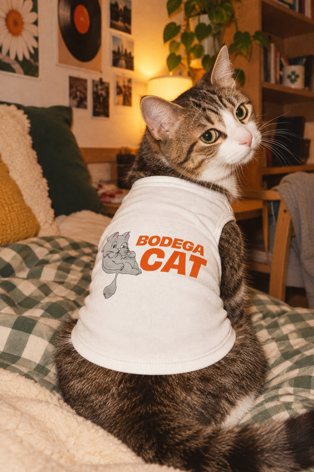 Bodega Cat Dog Shirt – Graphic Pet Tank Top for Dogs & Cats