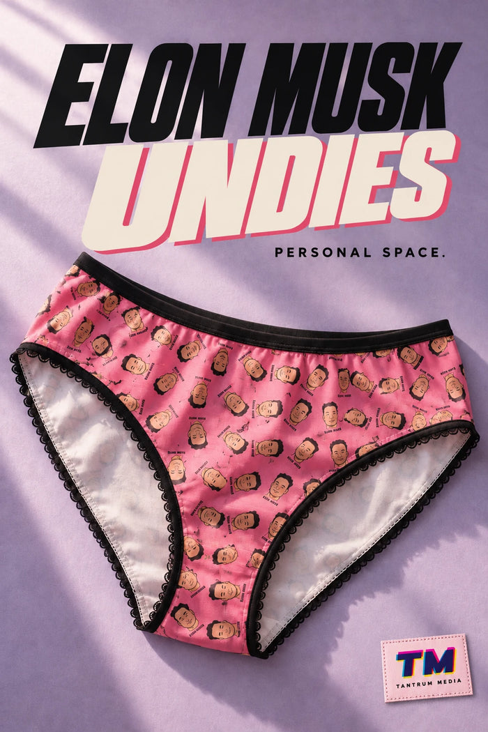 Elon Musk Panties – Funny Pink Graphic Novelty Underwear