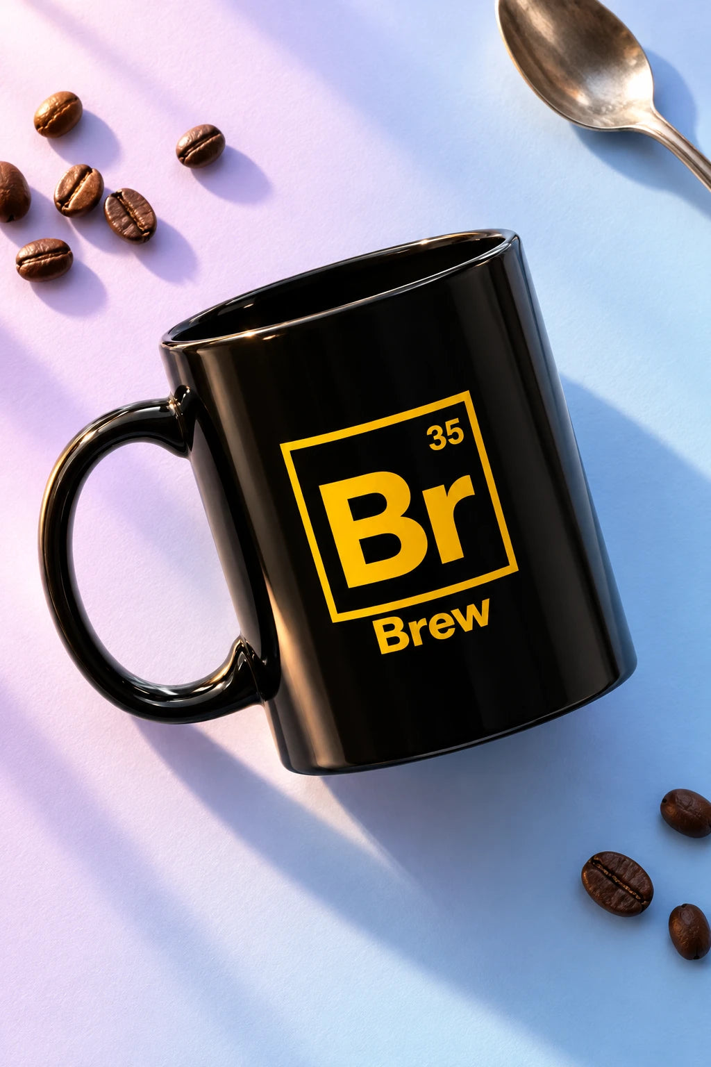 Brew Chemistry Coffee Mug – Black Ceramic, 11 oz