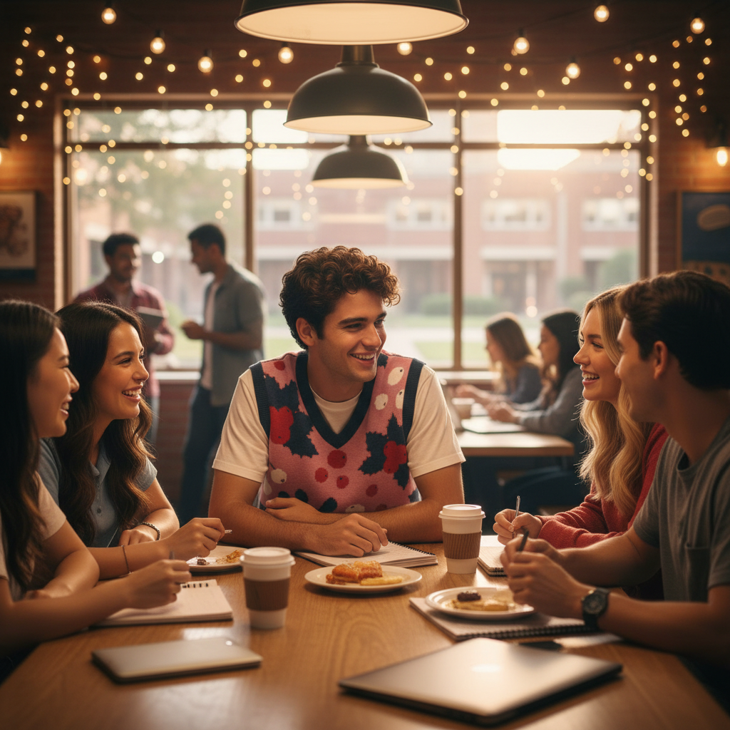 Season Florals Knitted Unisex V Neck Vest