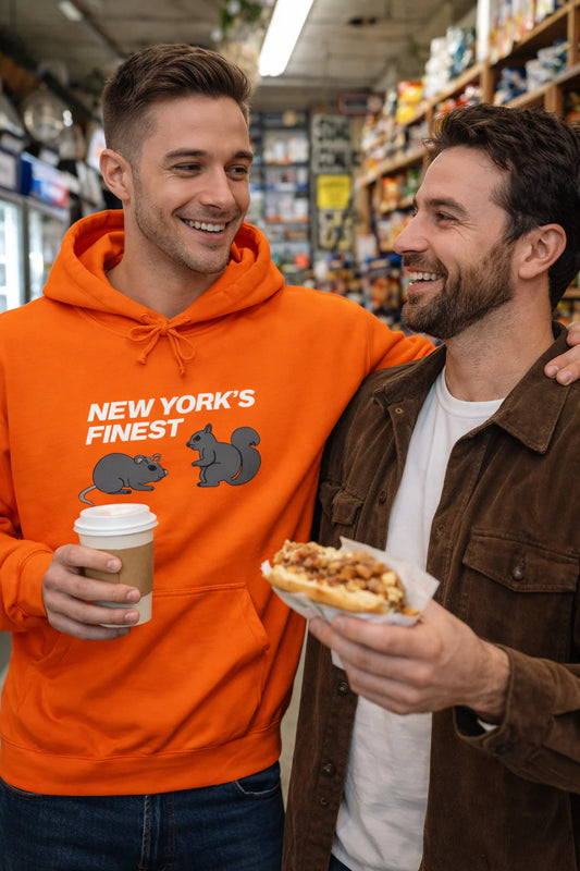 new york hoodie new york’s finest hoodie orange nyc streetwear lifestyle image