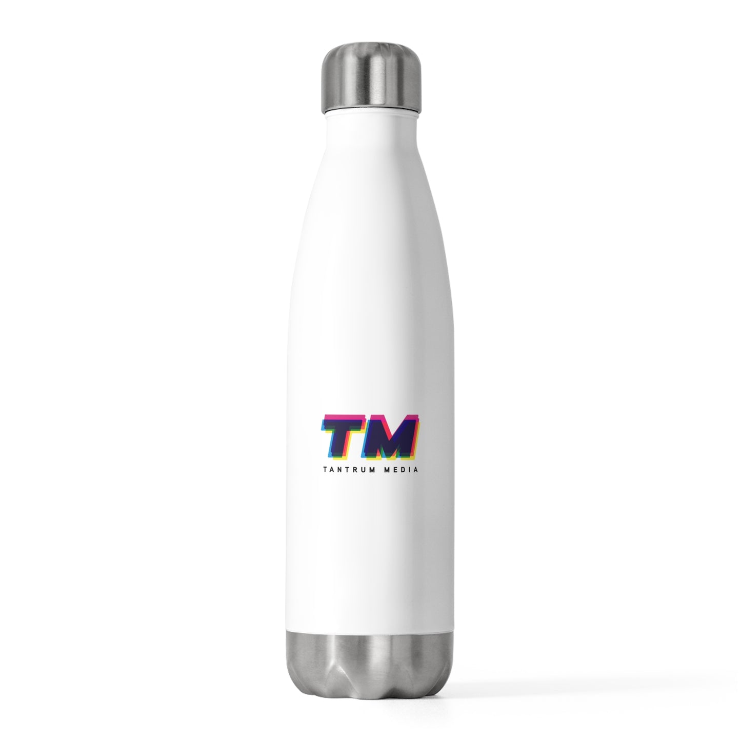 Tantrum Media logo copper insulated stainless steel water bottle 20oz reusable vacuum bottle
