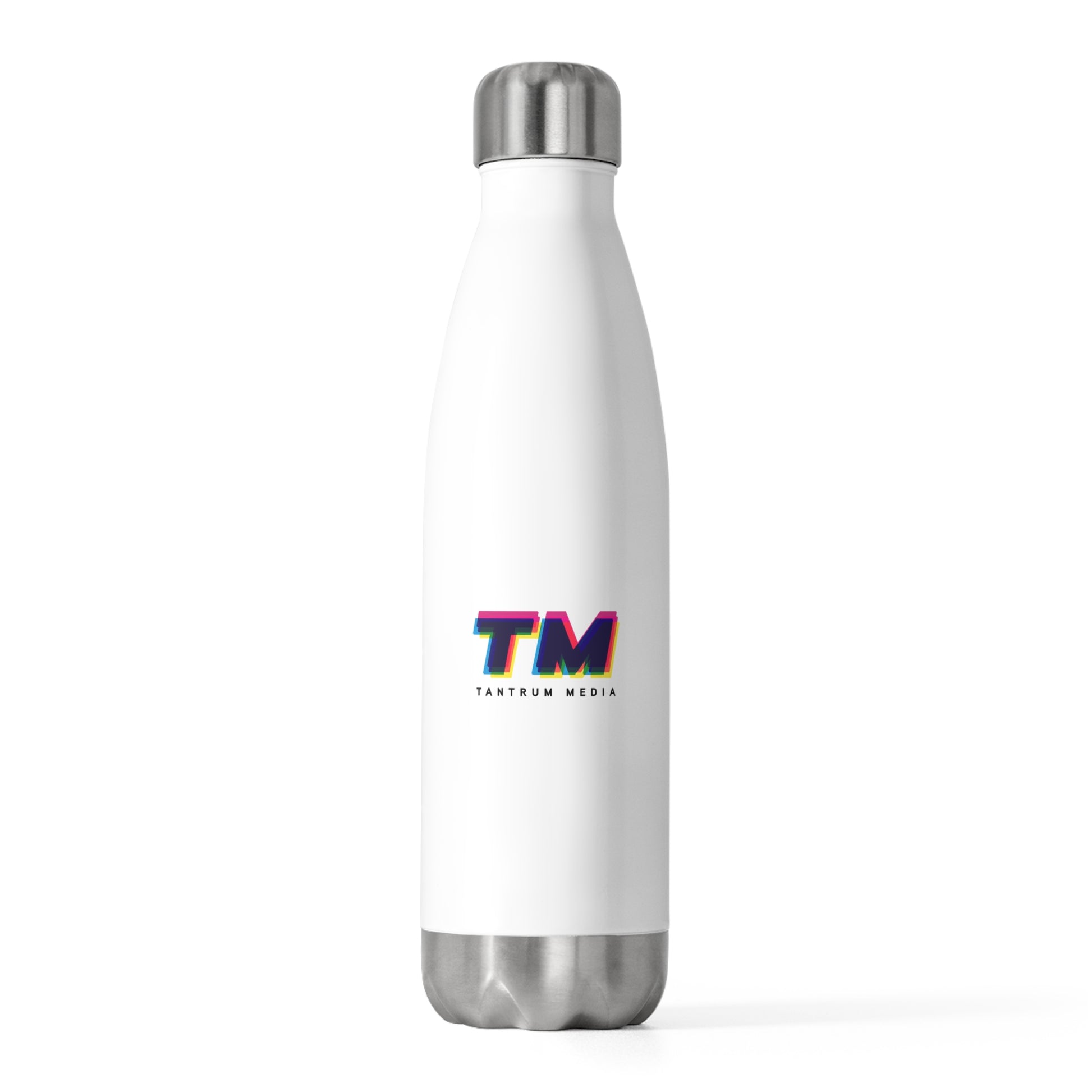 Tantrum Media logo copper insulated stainless steel water bottle 20oz reusable vacuum bottle
