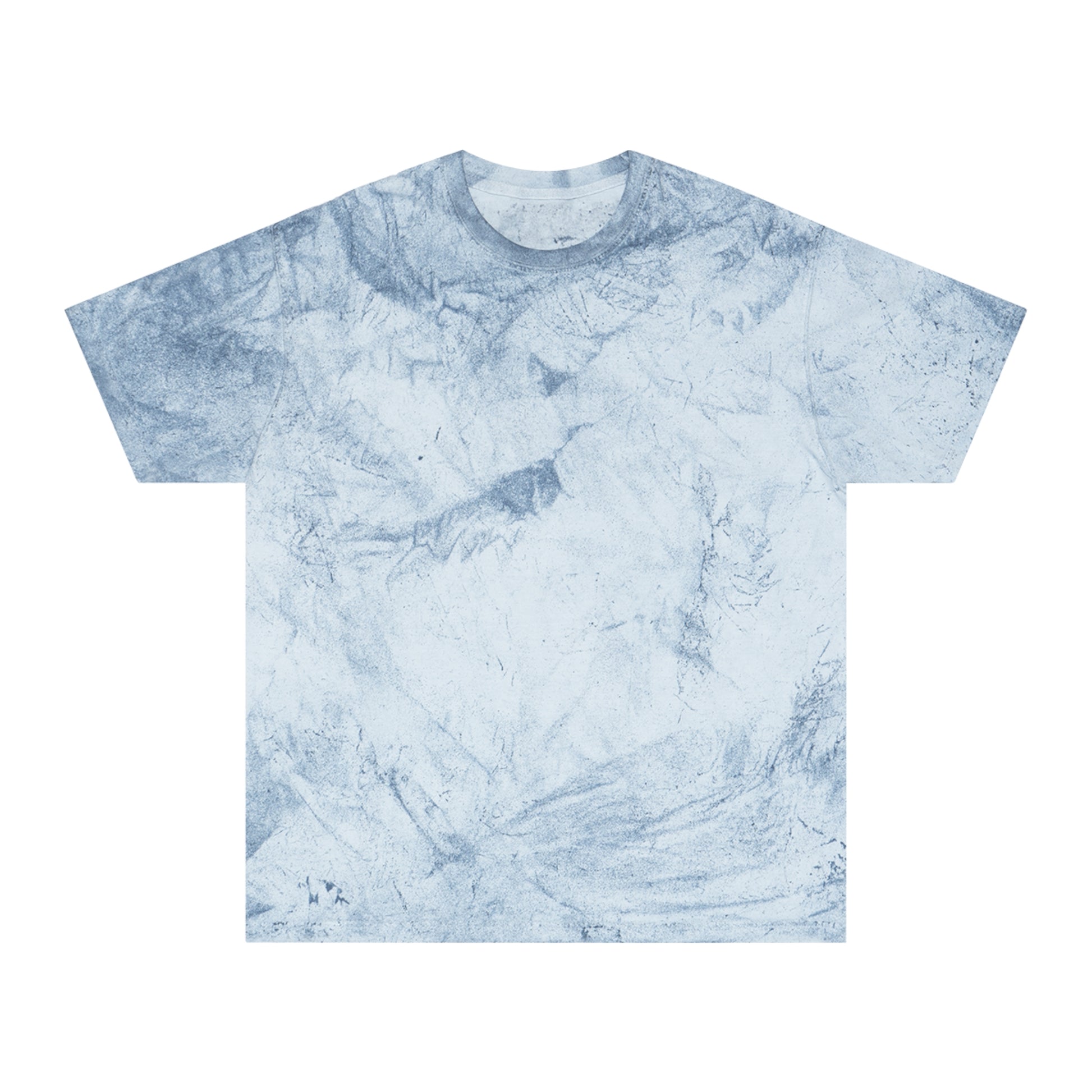 Blue tie-dye Alcohol vs Weed T-shirt front view