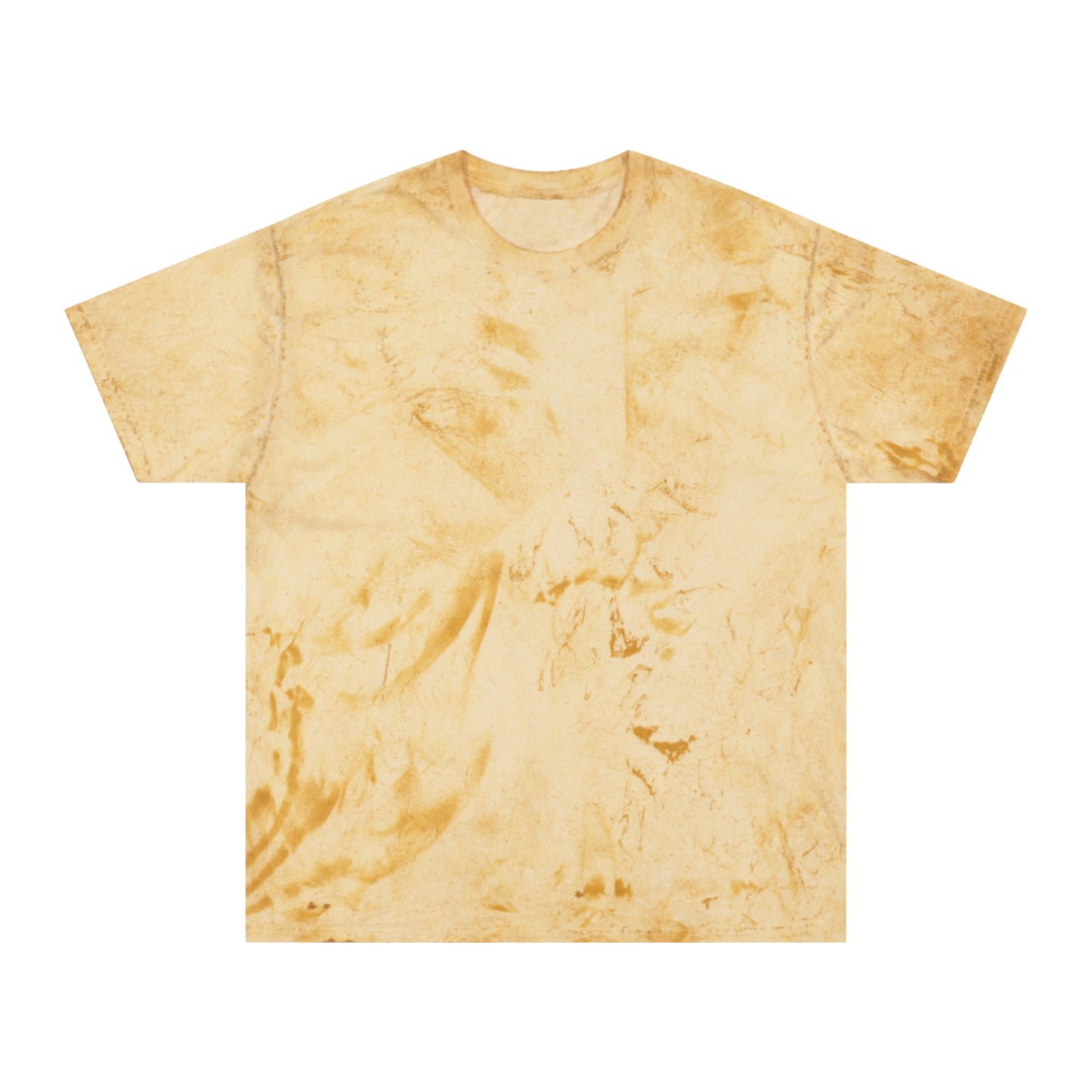 Yellow tie-dye Alcohol vs Weed T-shirt front product view