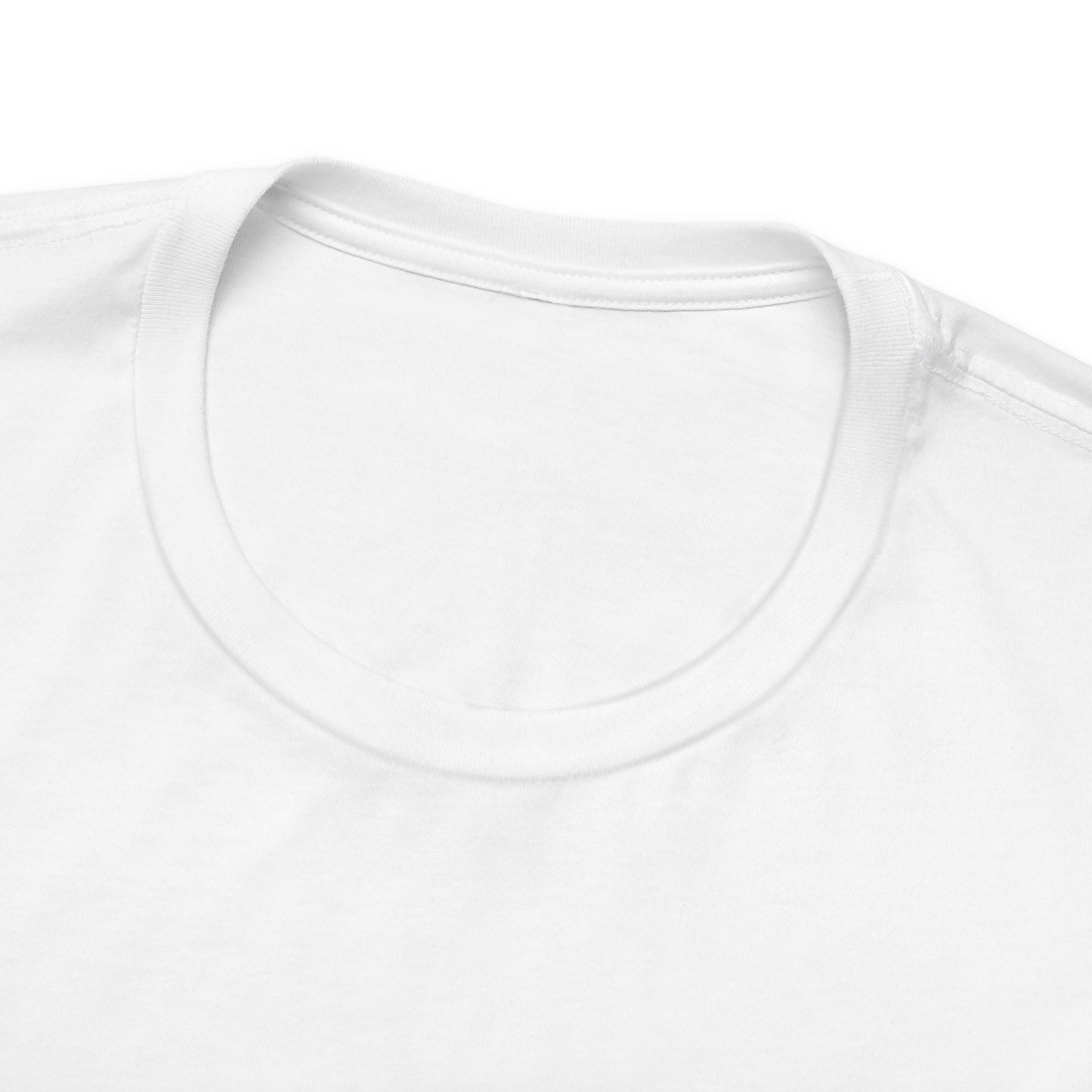Close-up collar detail of America 250 unisex t-shirt