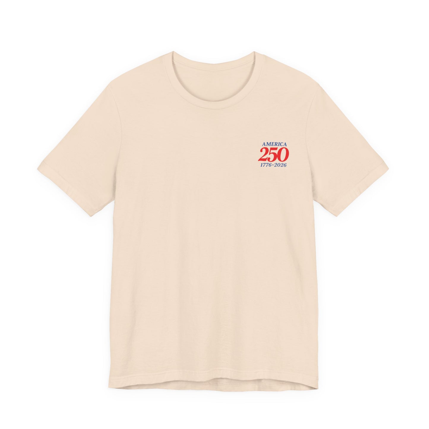 America 250 patriotic unisex t-shirt cream front view