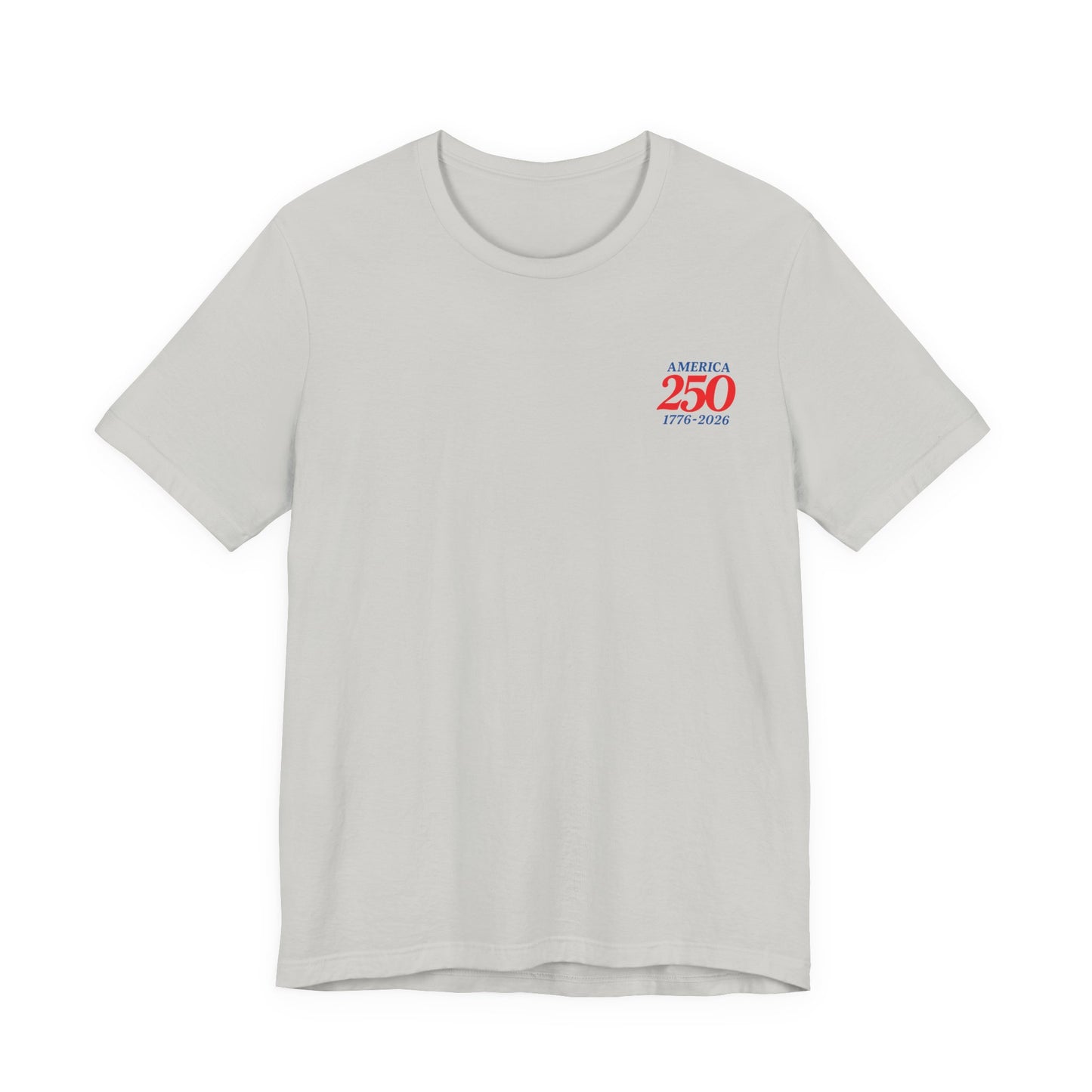 America 250 patriotic unisex t-shirt heather gray front view