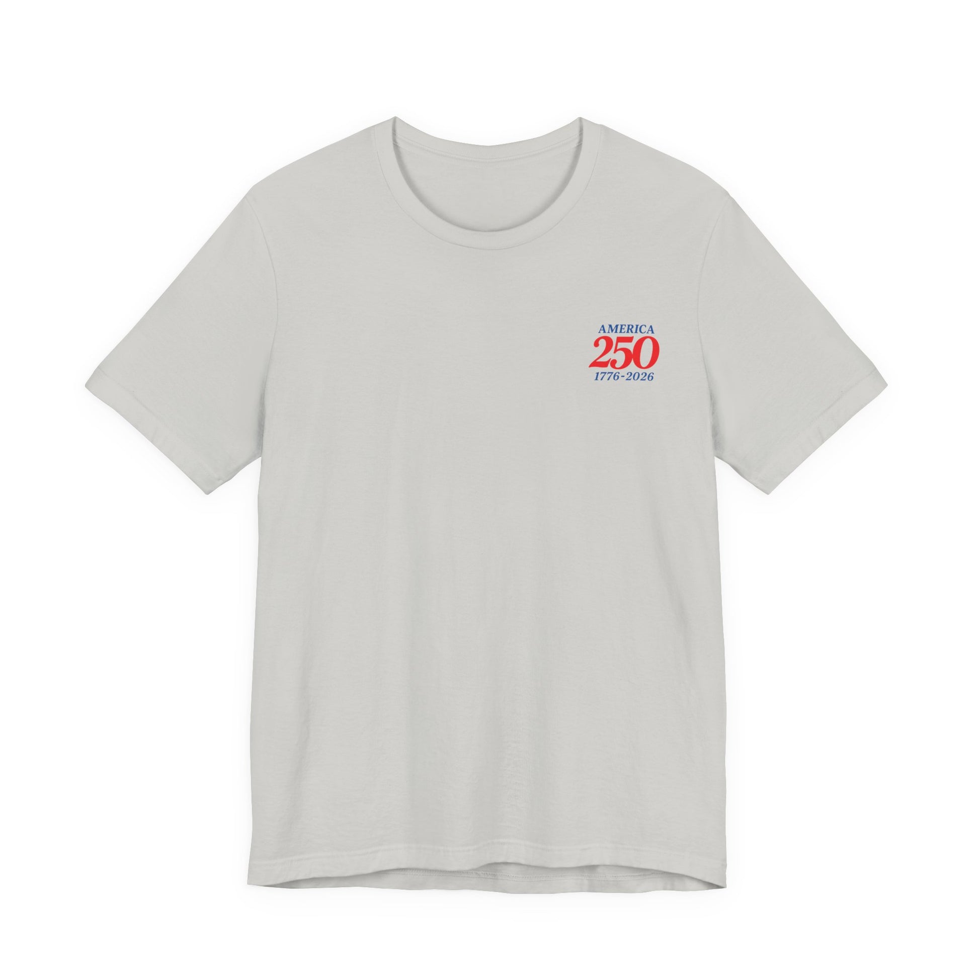 America 250 patriotic unisex t-shirt heather gray front view