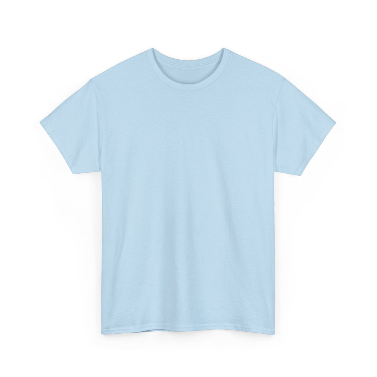 Front view of the light blue Breath T-shirt with a plain crewneck and short sleeves.