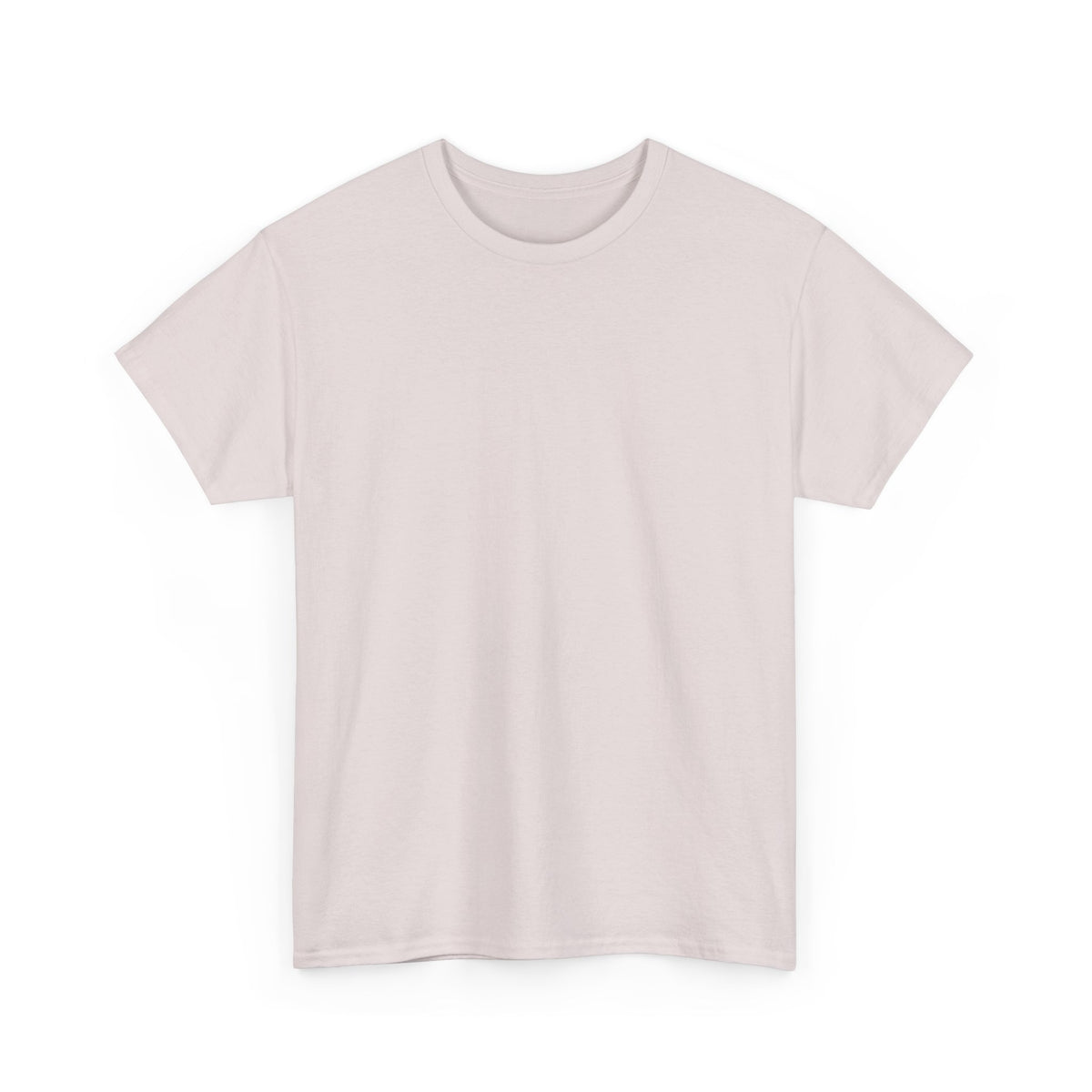 Front view of the pale gray Breath T-shirt with a plain crewneck and short sleeves.