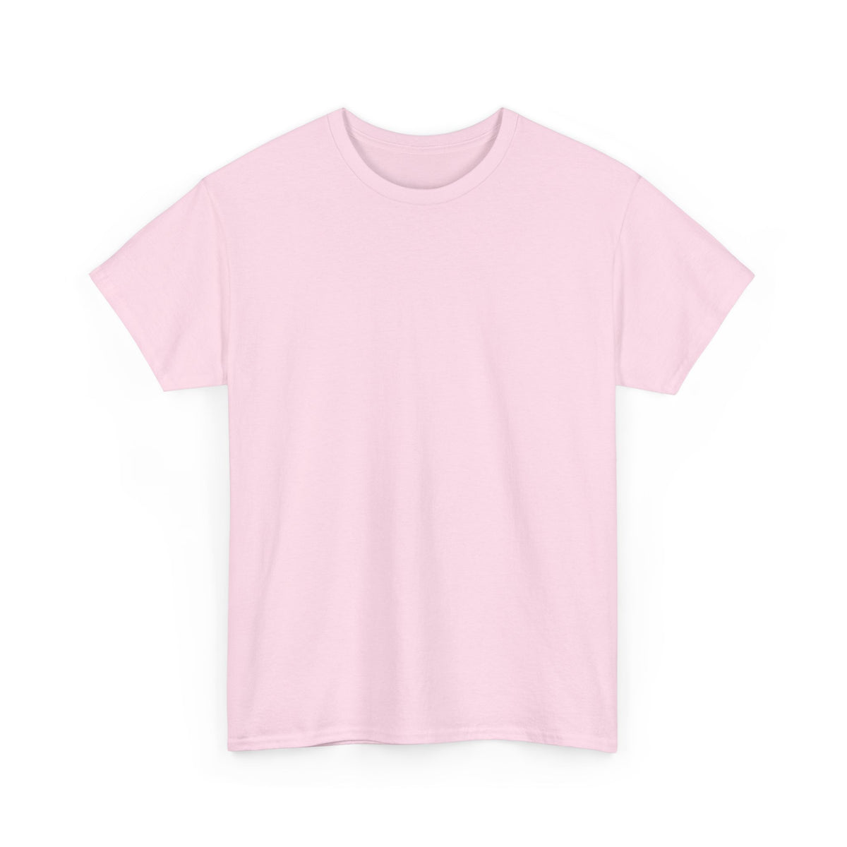 Front view of the pink Breath T-shirt with a plain crewneck and short sleeves.
