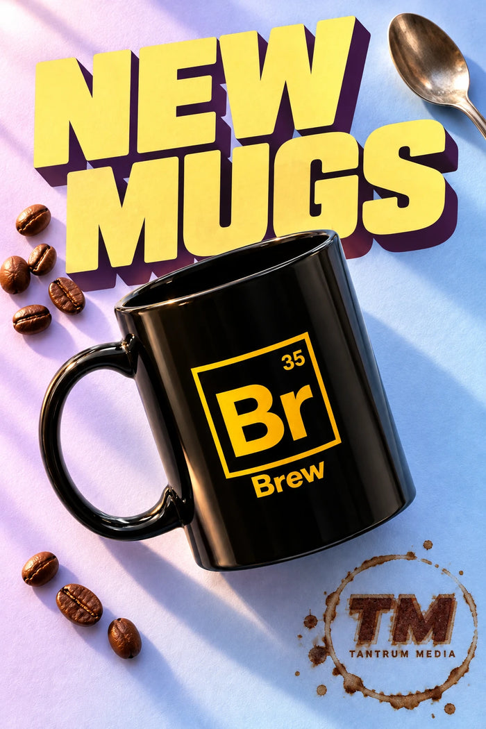 Brew Chemistry Coffee Mug – Black Ceramic, 11 oz