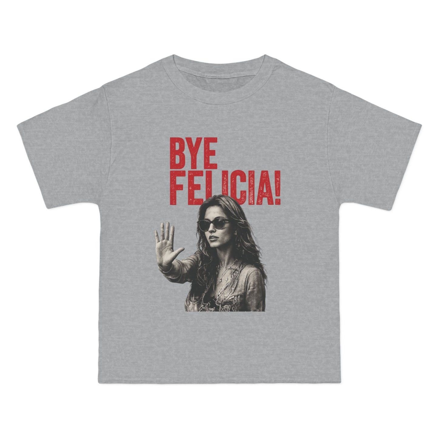 Gray Bye Felicia unisex graphic t-shirt front view