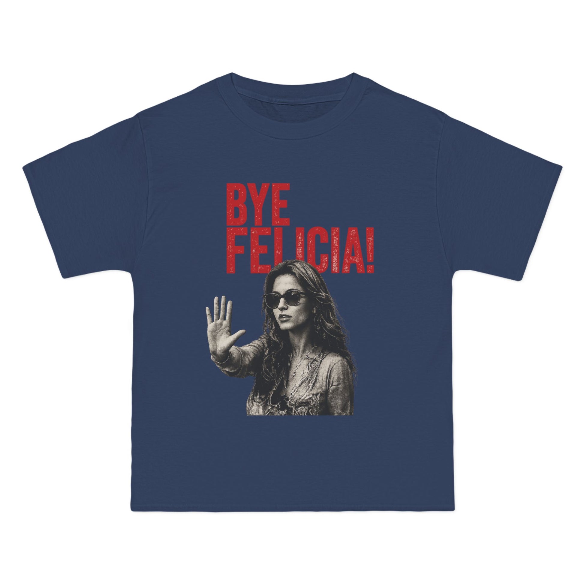 Navy blue Bye Felicia unisex graphic t-shirt front view