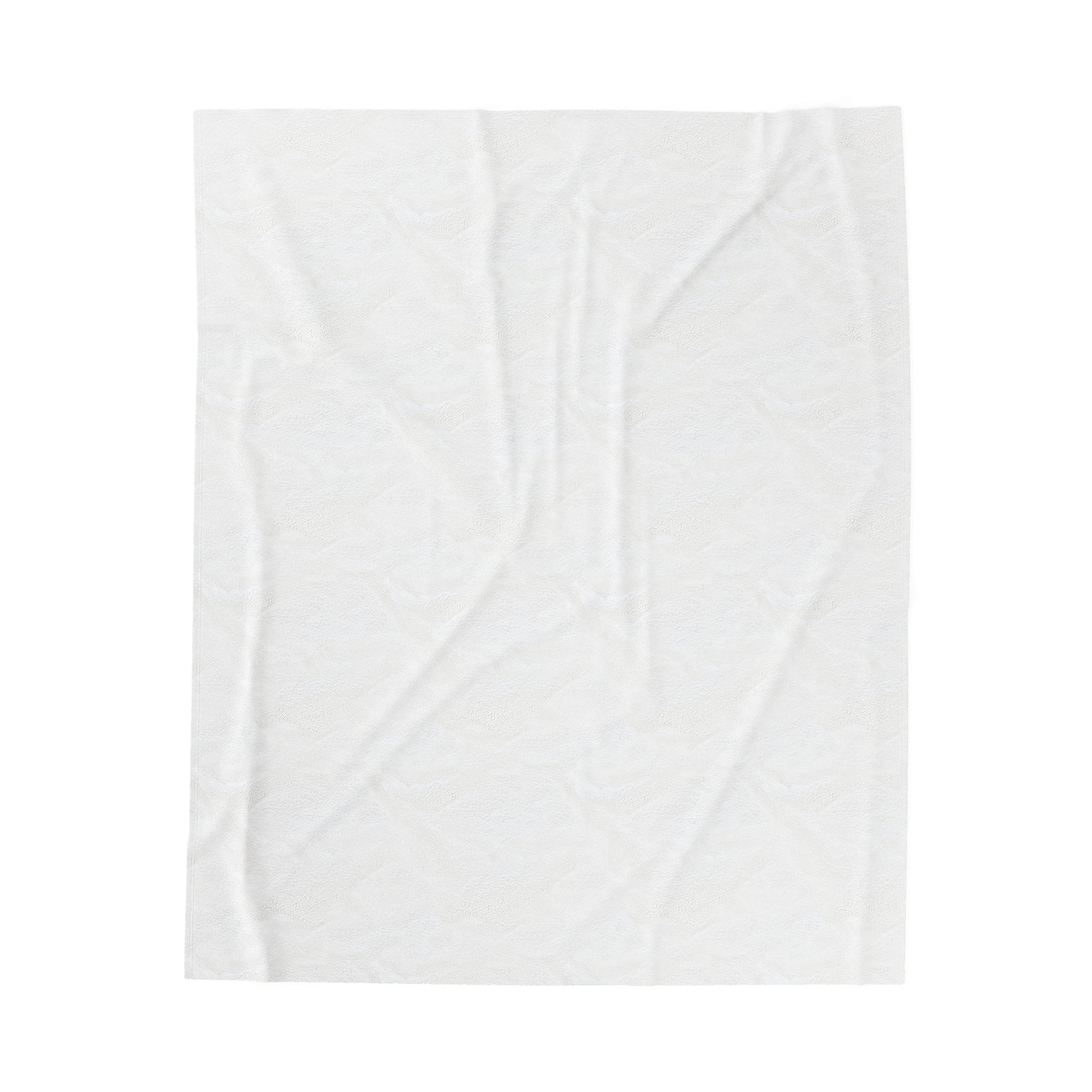 White reverse side and soft plush texture of the Cinnamon Flowers throw blanket