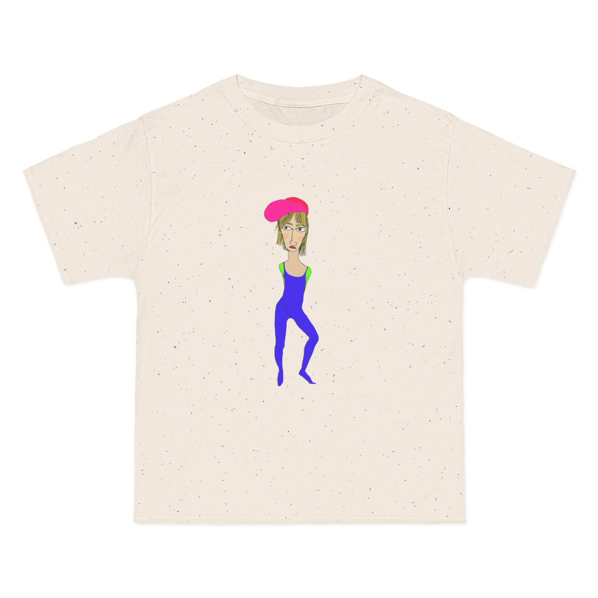 Cody graphic unisex t-shirt front view in cream