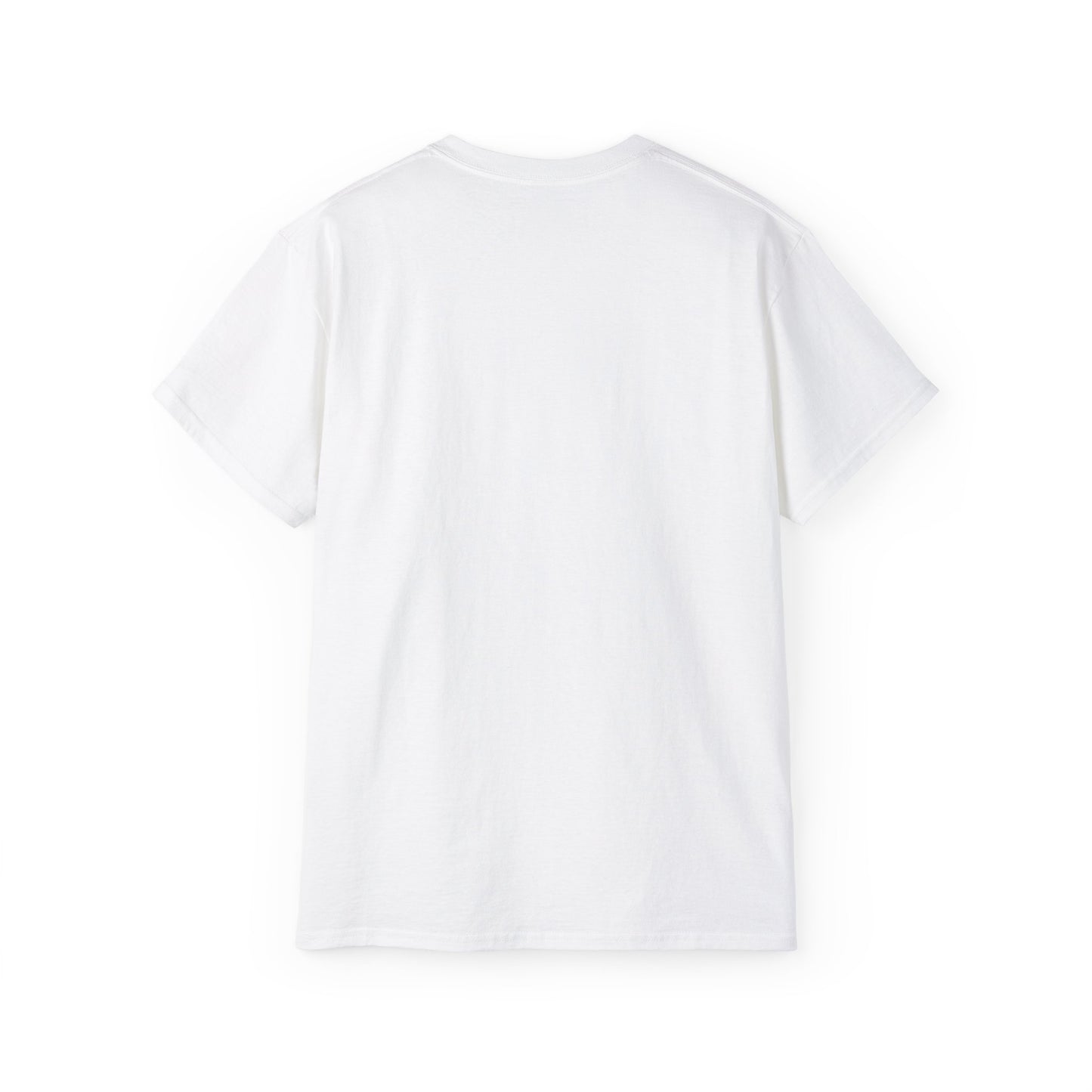 Back view of the Cotton Candy Graphic Unisex T-Shirt in white.