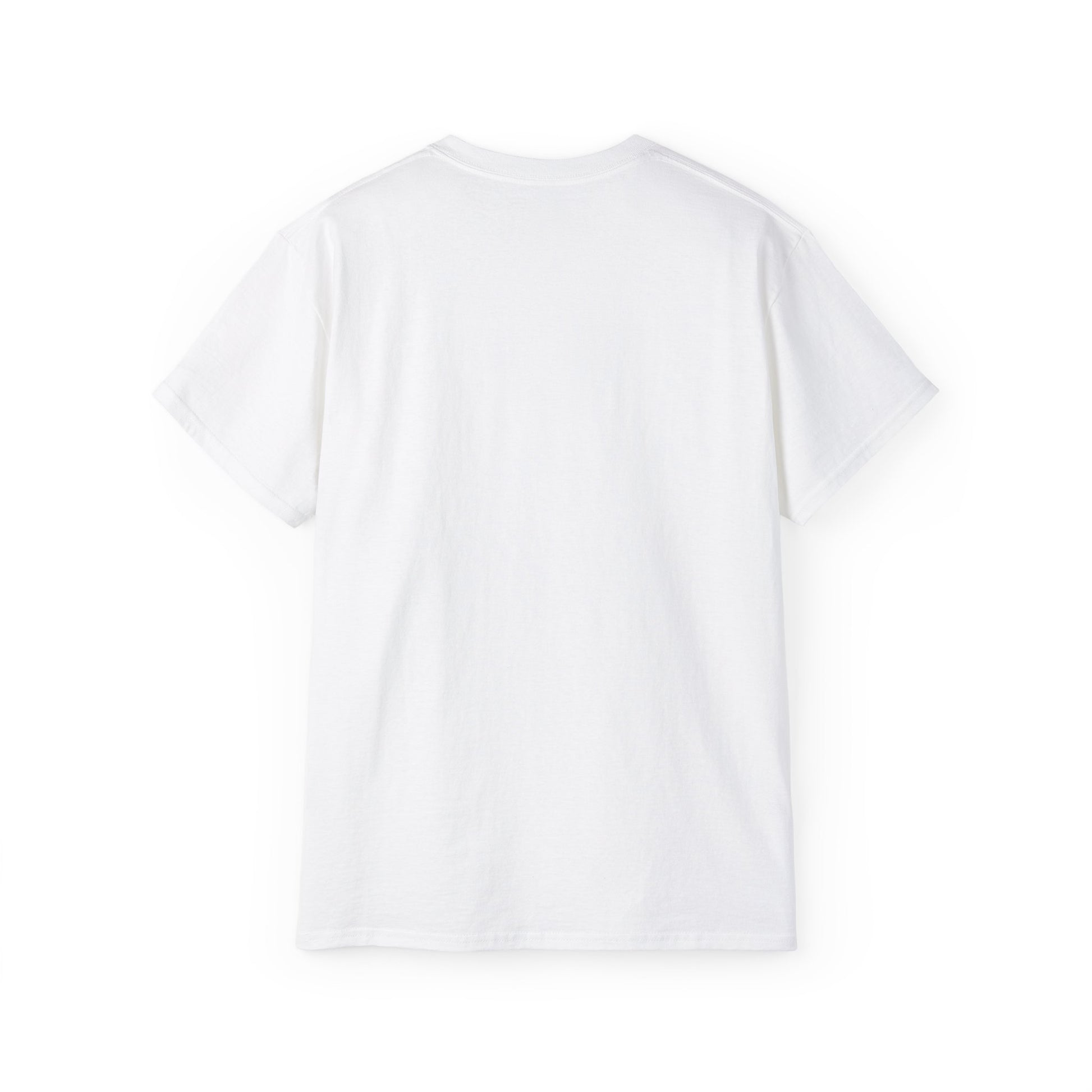 Back view of the Cotton Candy Graphic Unisex T-Shirt in white.