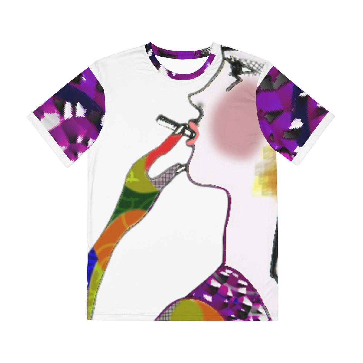 Drizzy men’s colorful abstract art graphic T-shirt front view