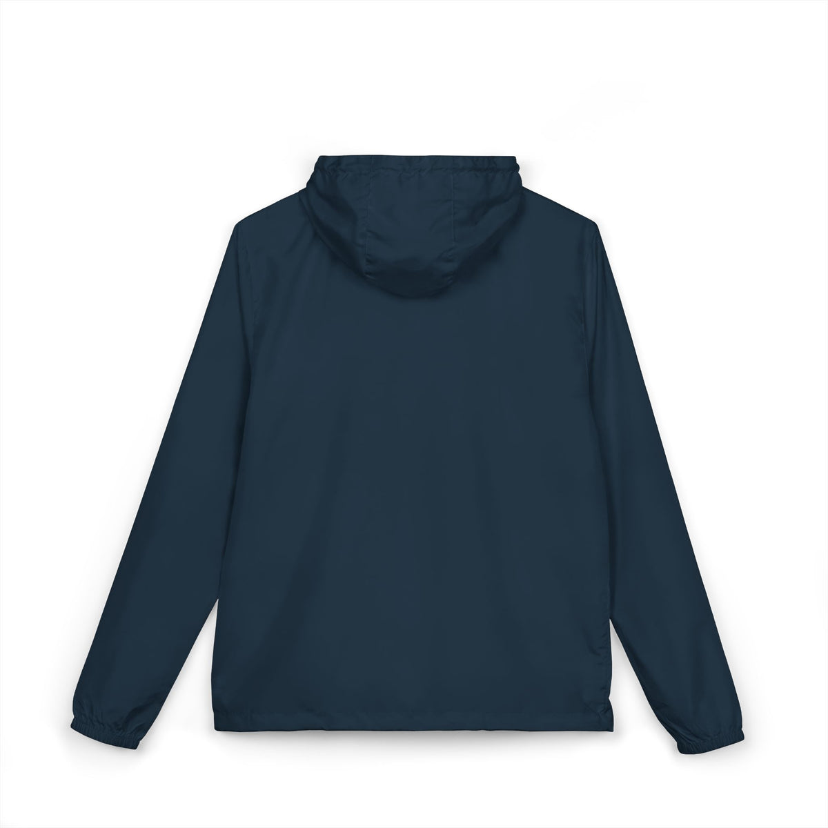 Navy Essential Lightweight Hooded Windbreaker Jacket, back view