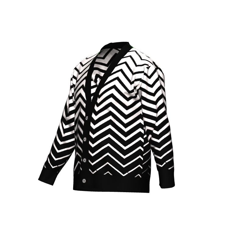 Black & White Arrow Pattern Cardigan