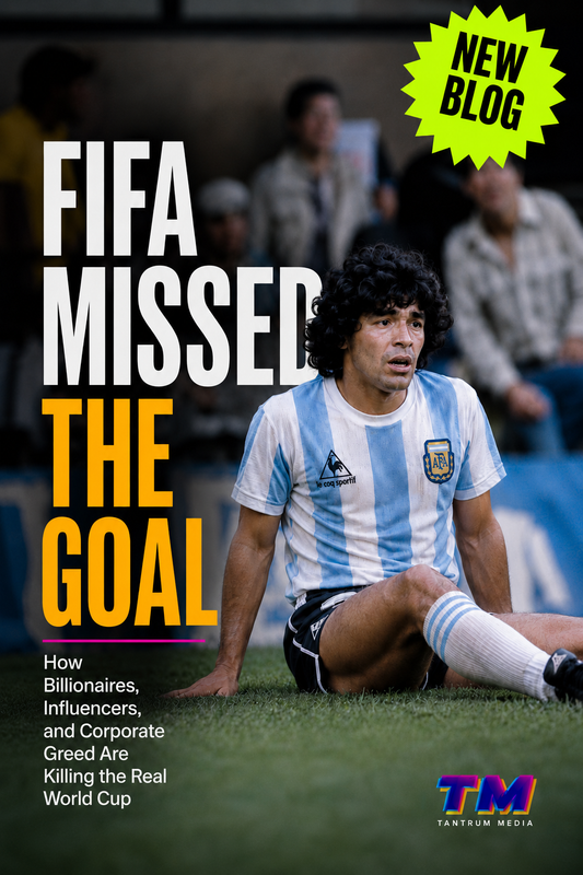 Alt: Editorial cover for FIFA Missed the Goal featuring Diego Maradona and a longform essay about FIFA World Cup 2026 and football culture
