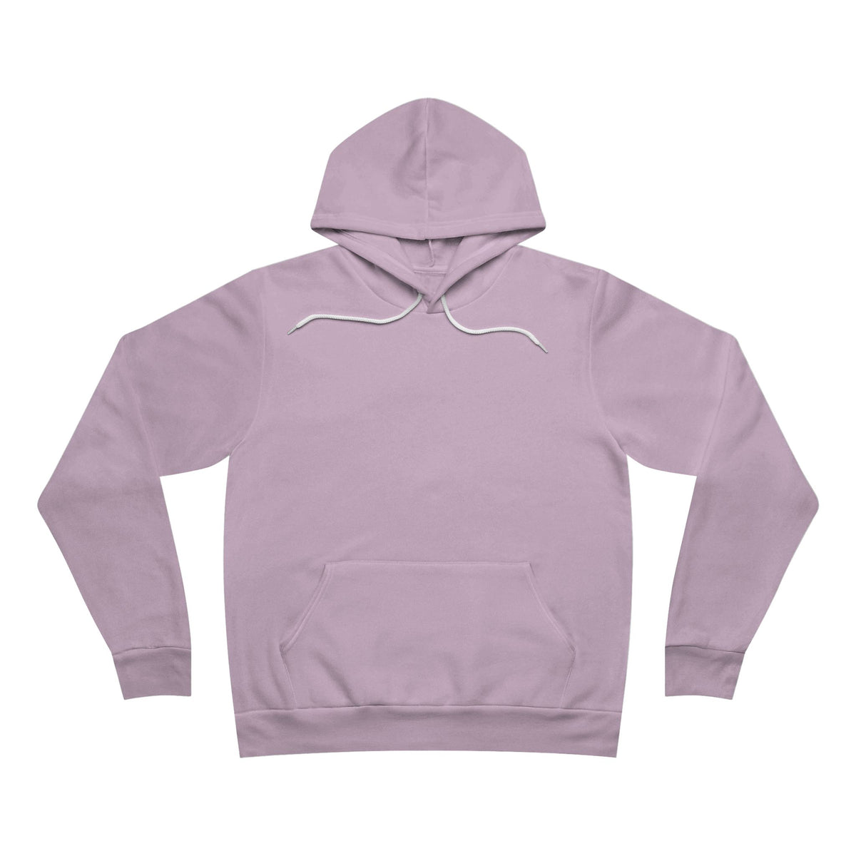 Person wearing lavender Good Karma hoodie running outdoors
