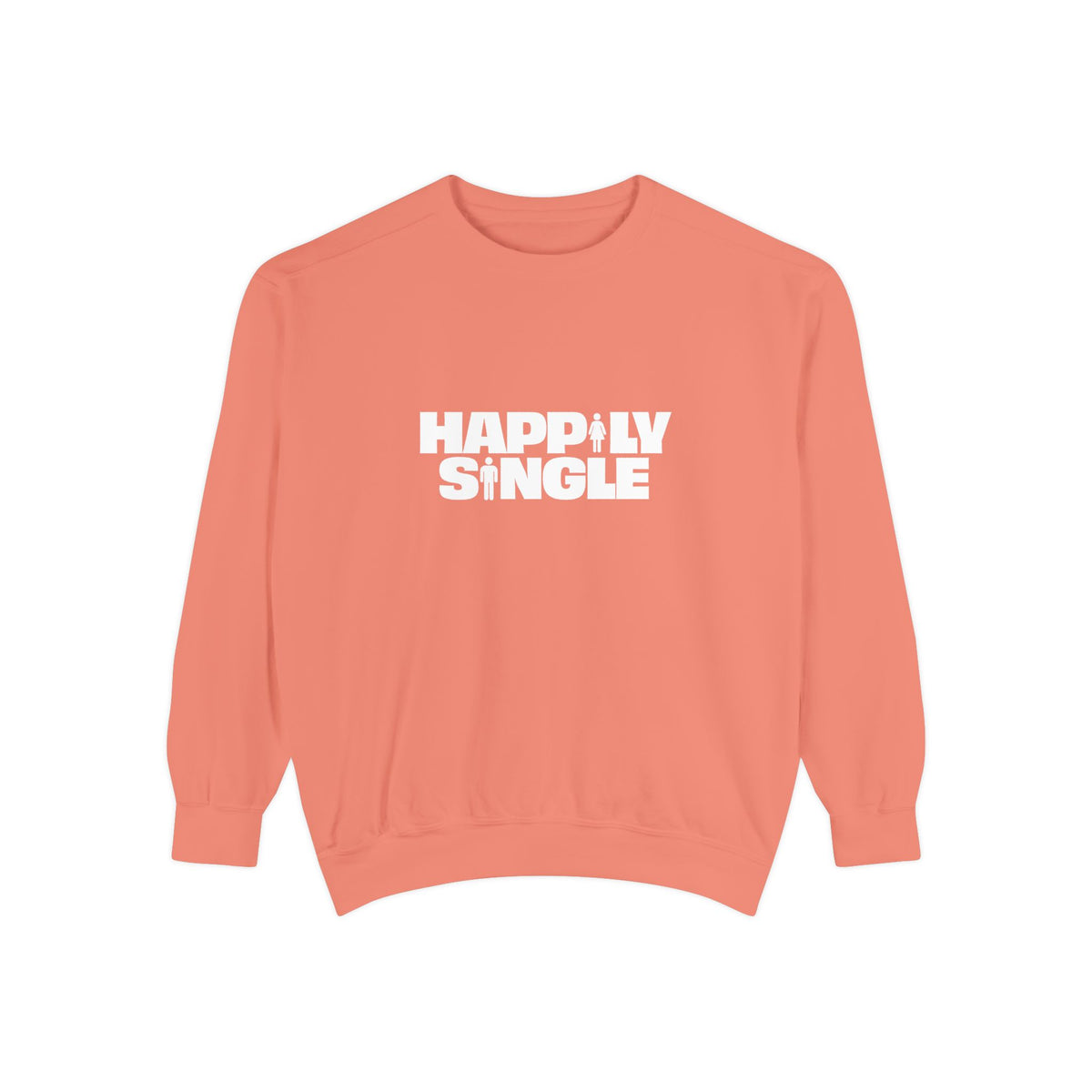 Orange Happily Single crewneck sweatshirt front view