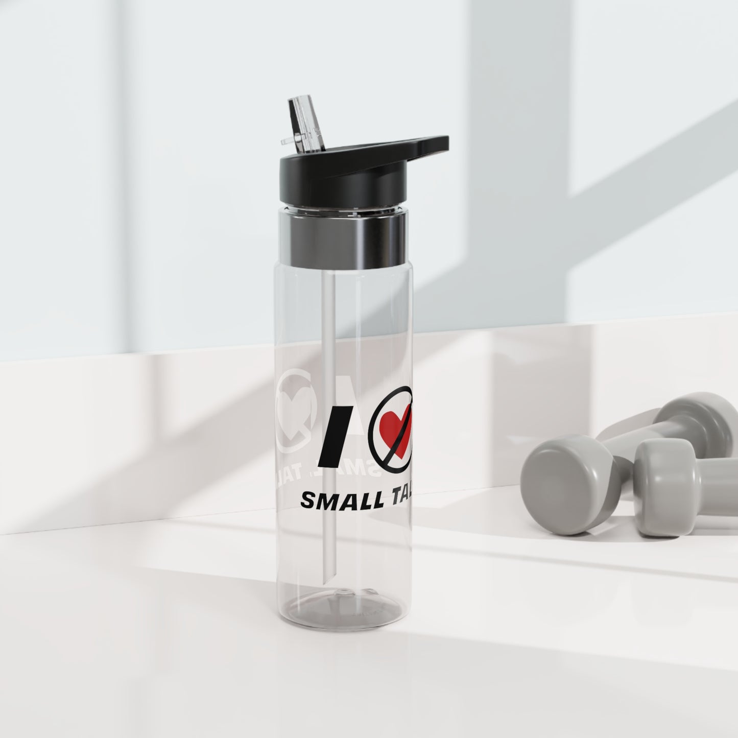 I Hate Small Talk sport bottle 20oz reusable funny introvert water bottle