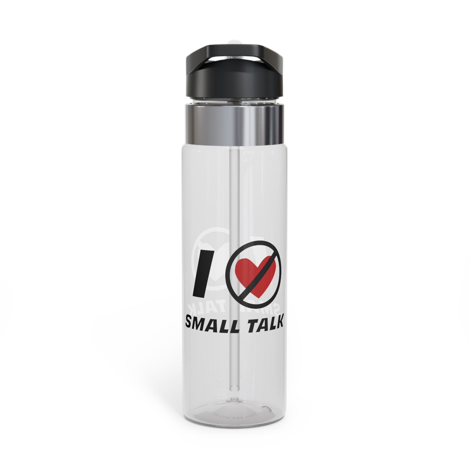 I Hate Small Talk sport bottle 20oz funny introvert water bottle design