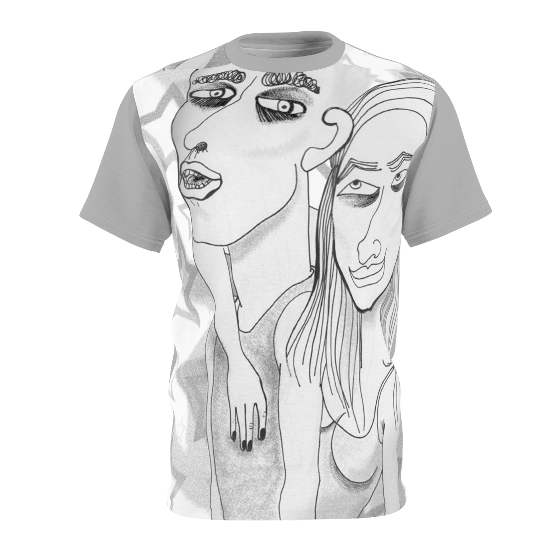 Front view of the Into The Night Original Art T-Shirt featuring exclusive hand-drawn abstract artwork
