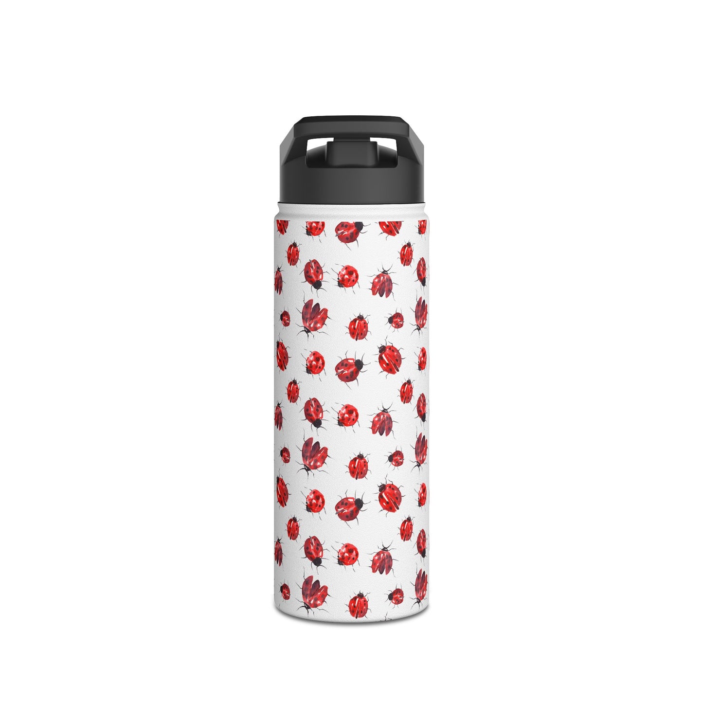 Ladybug insulated stainless steel water bottle 18oz reusable drink bottle with ladybug print