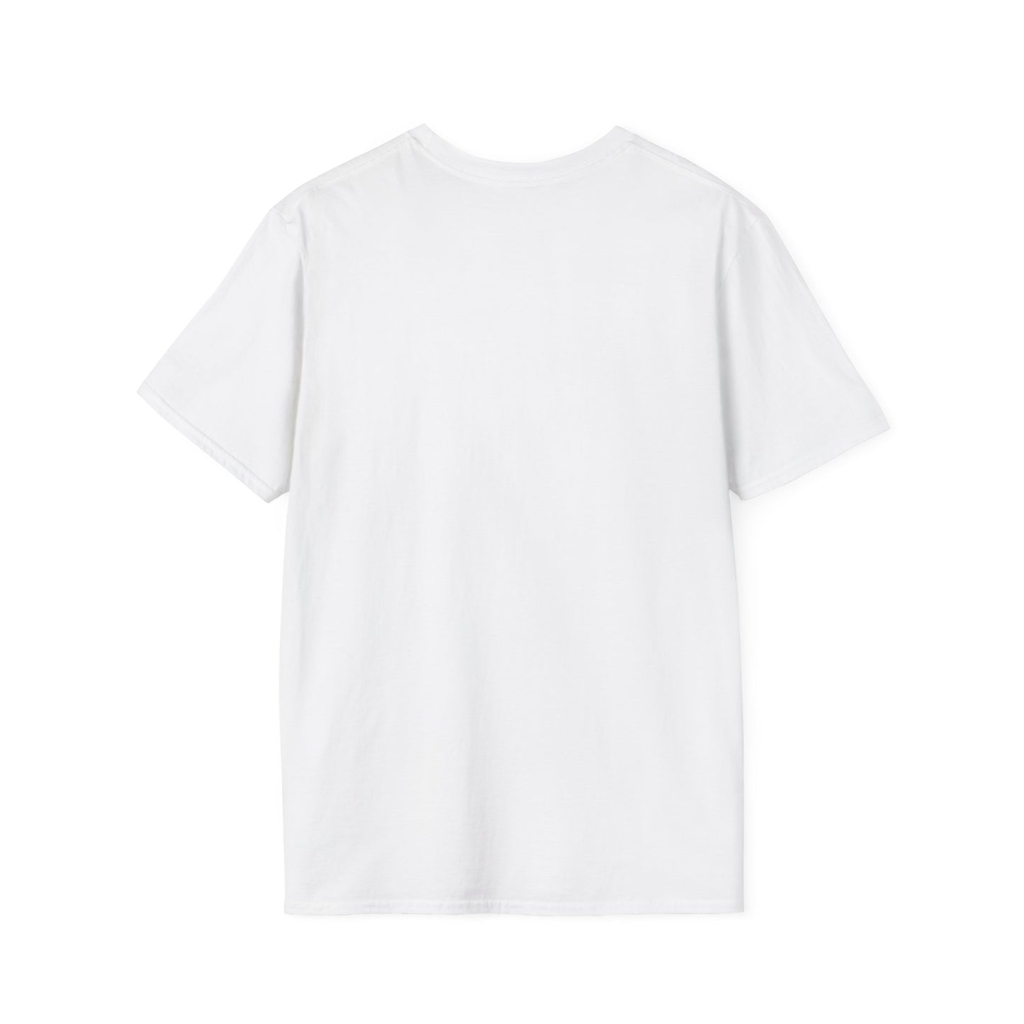Back view of the white Ma Vaffanculo unisex t-shirt.