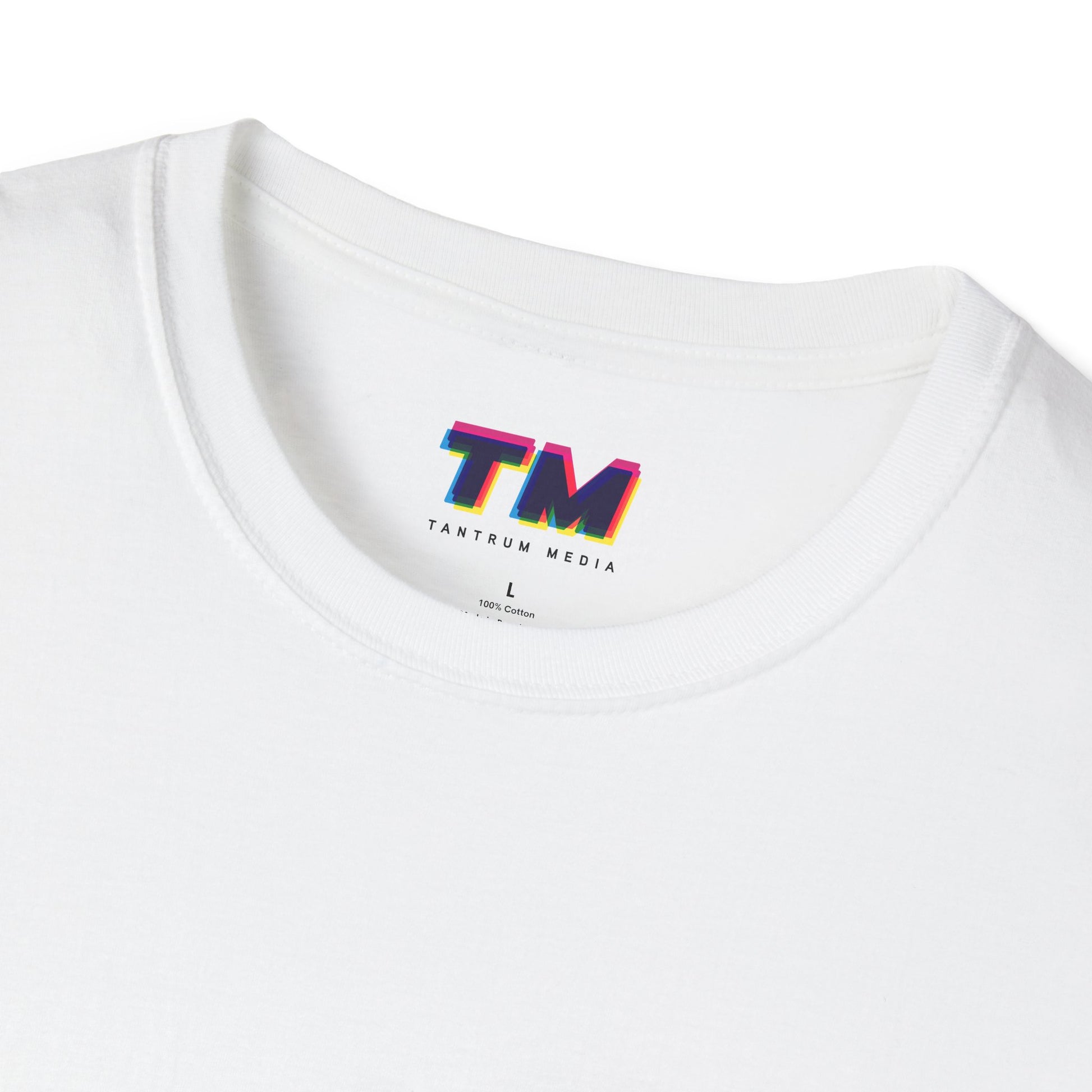 Close-up of the premium collar and label on the Ma Vaffanculo t-shirt.