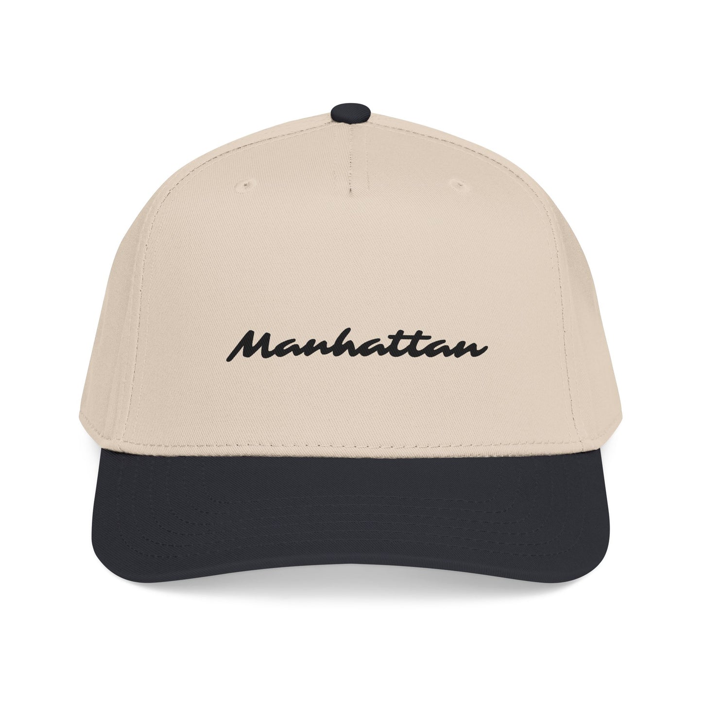 Front product image of the Manhattan Baseball Cap – Two-Tone with charcoal visor.