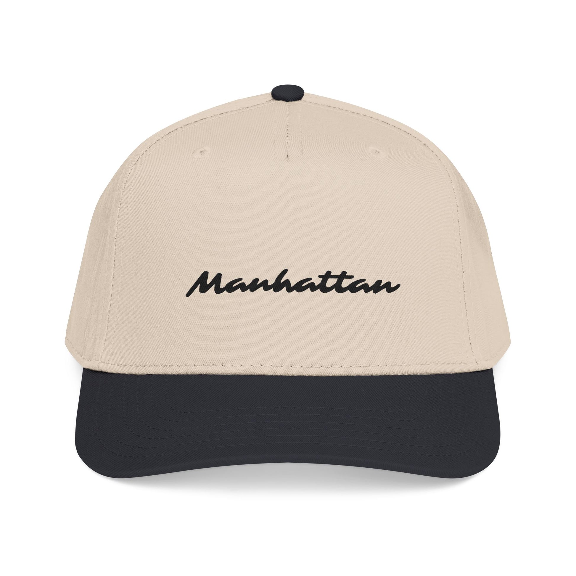 Front product image of the Manhattan Baseball Cap – Two-Tone with charcoal visor.