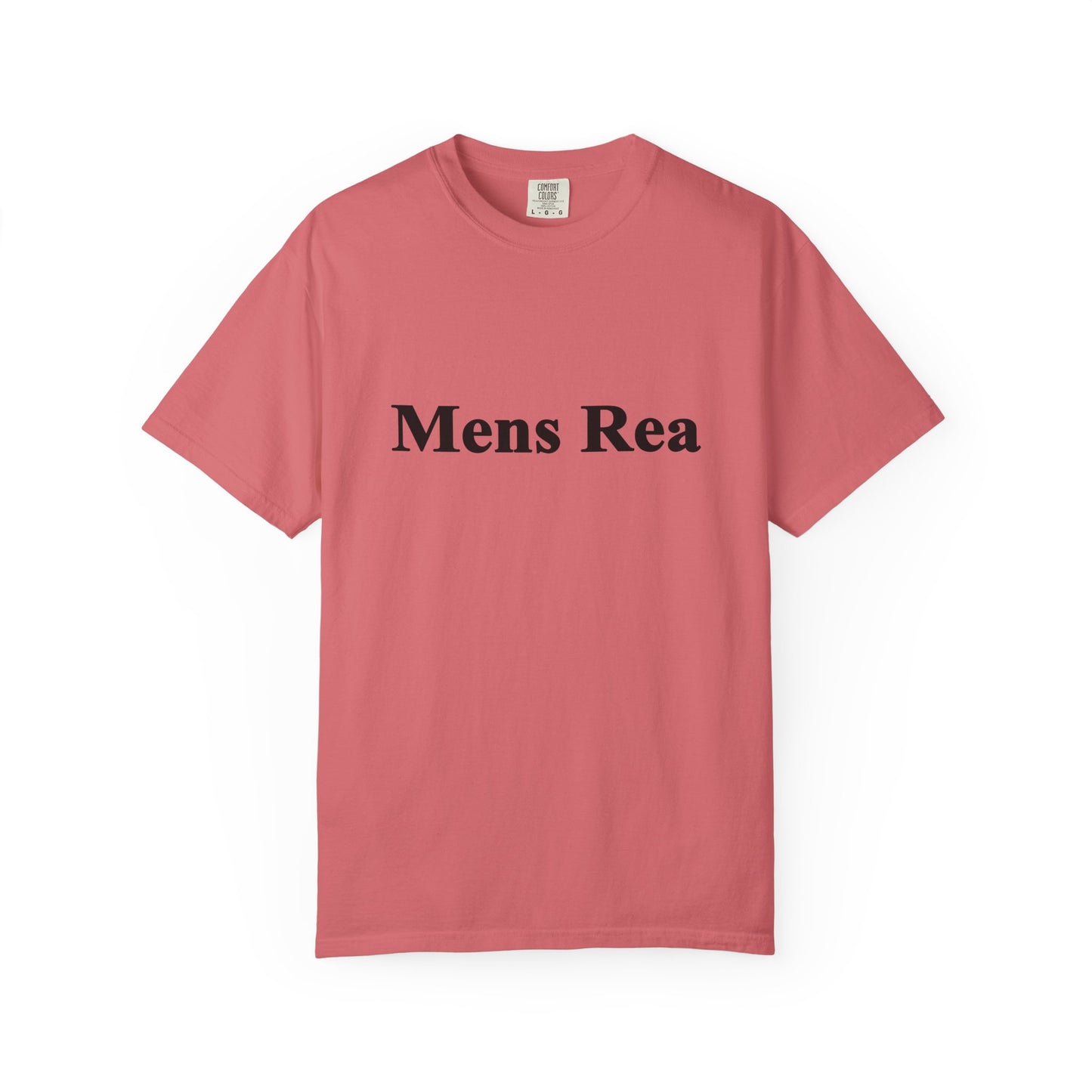 Pink Mens Rea graphic t-shirt clean front product image minimalist legal tee