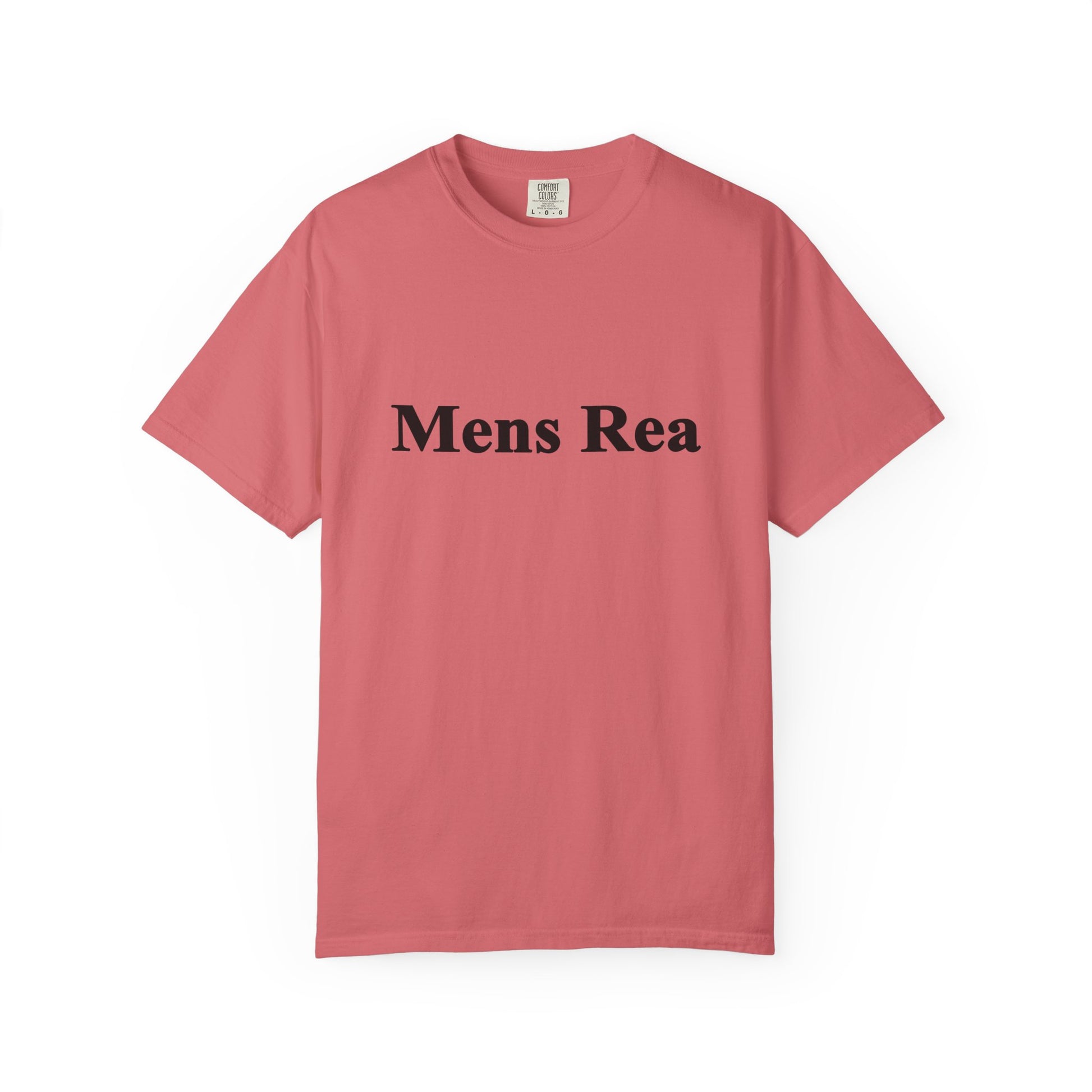 Pink Mens Rea graphic t-shirt clean front product image minimalist legal tee