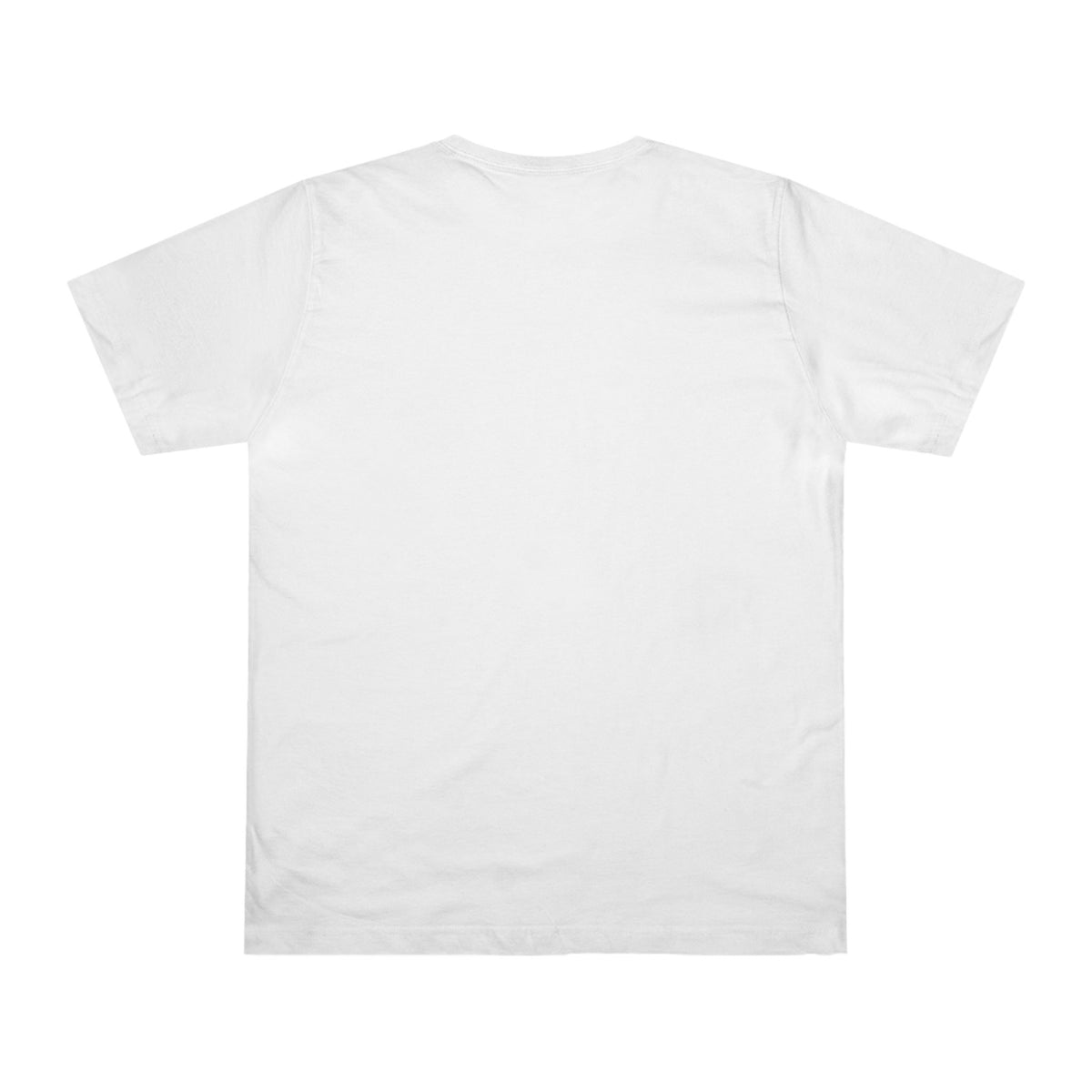 Back view of white Mix unisex 100% combed ringspun cotton T-shirt
