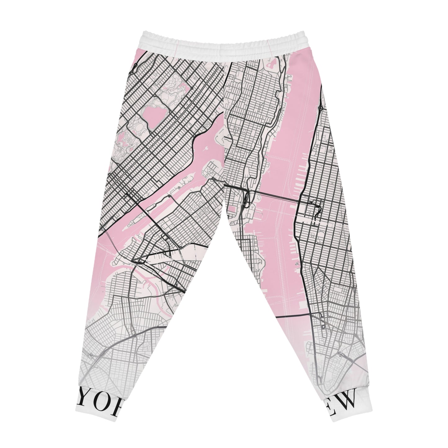 Back view of New York City map joggers