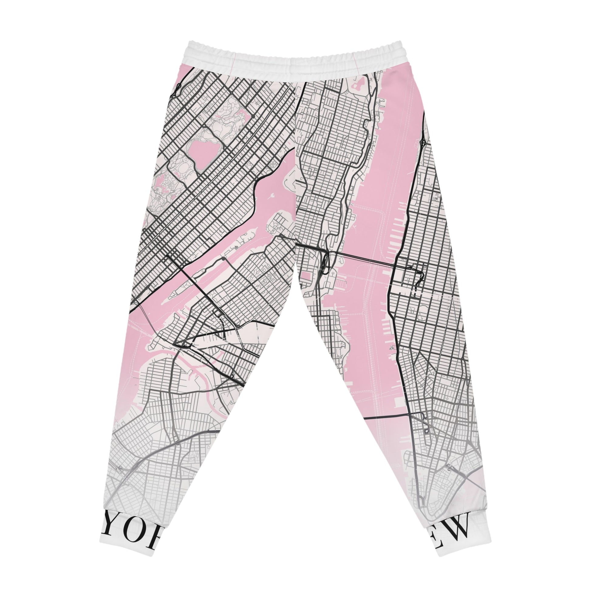 Back view of New York City map joggers