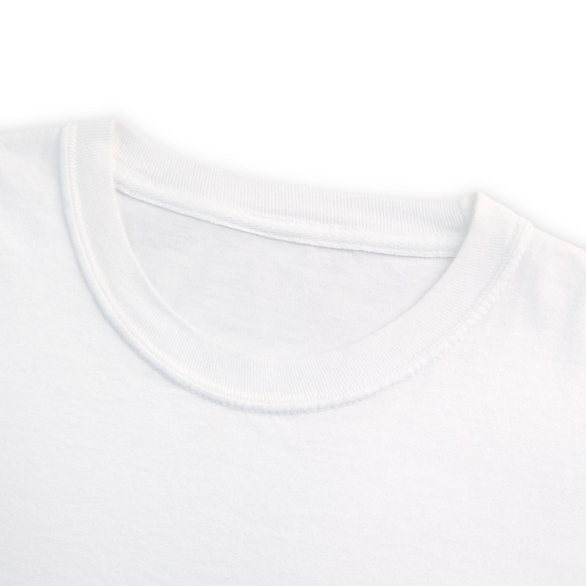 Close-up of Overthinking Is My Cardio pocket print on soft ring-spun cotton T-shirt