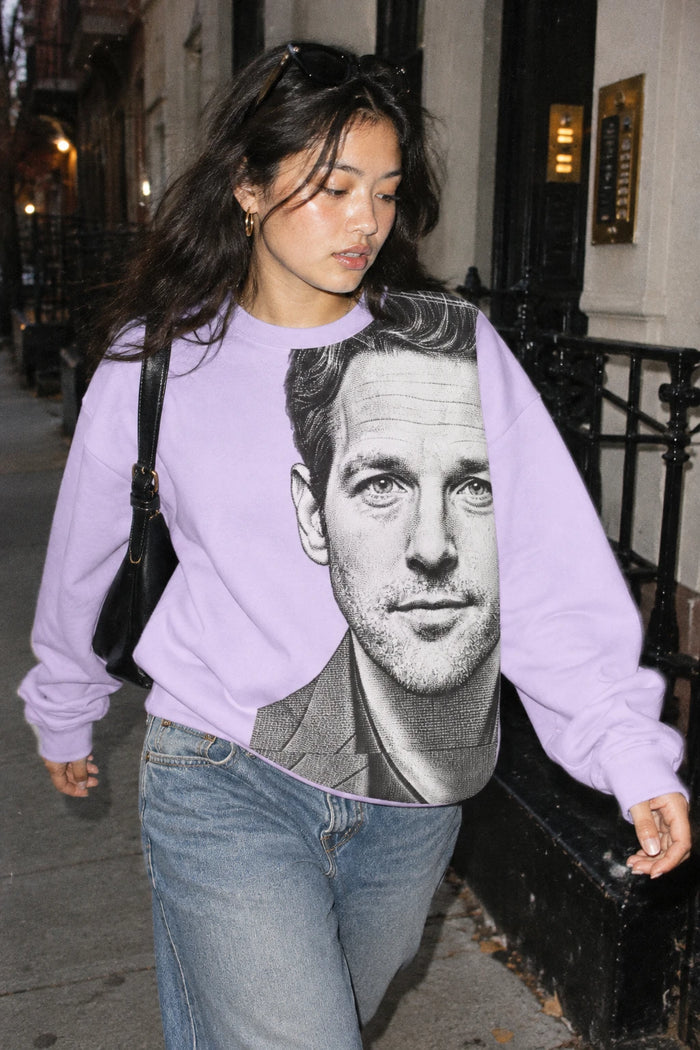 Paul Rudd Graphic Sweatshirt – Vintage Halftone Portrait Crewneck