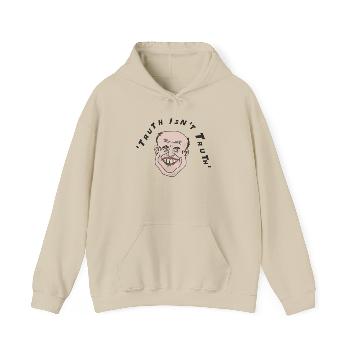 Cream Rudy’s Truth unisex political graphic hoodie front view