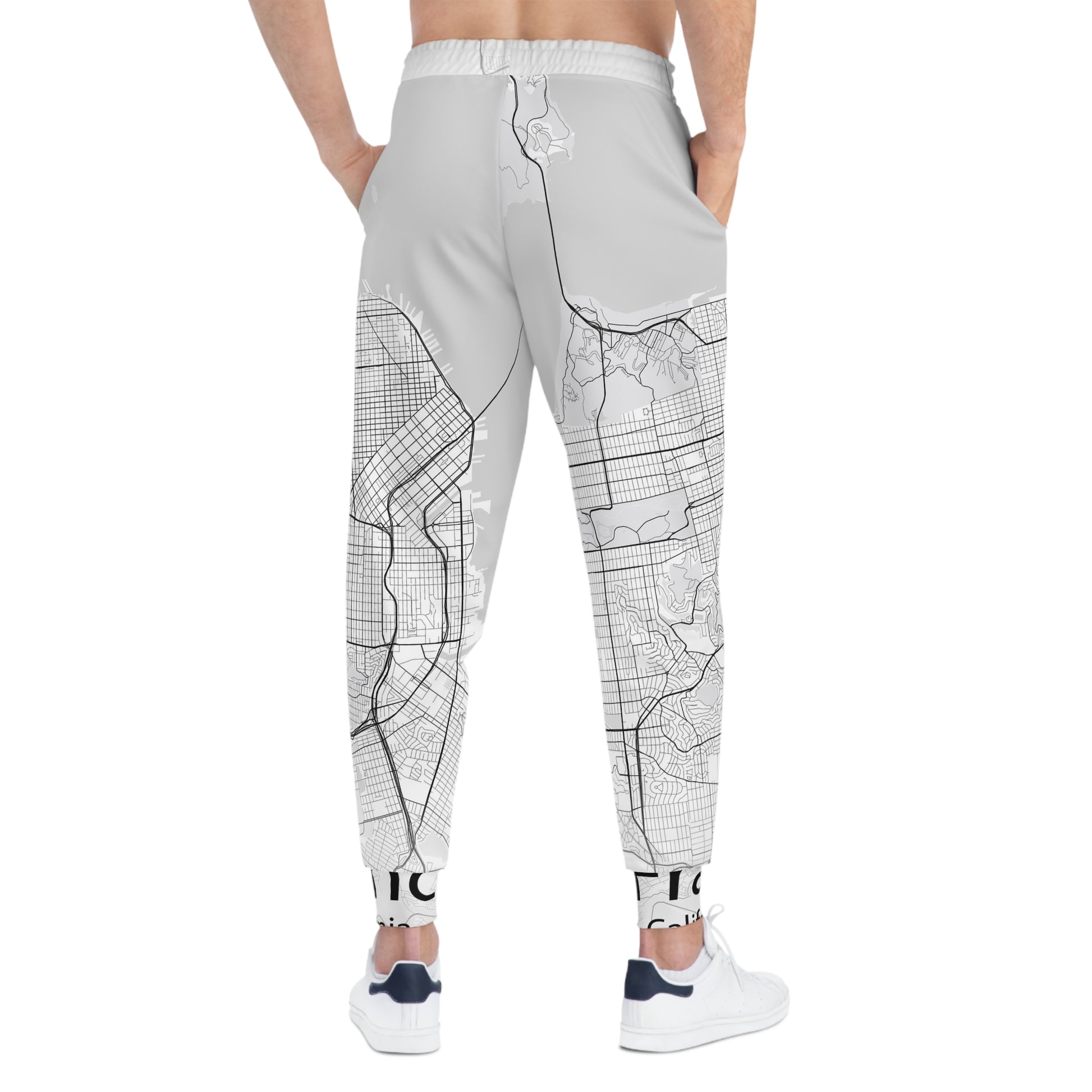 Side view of San Francisco city map joggers