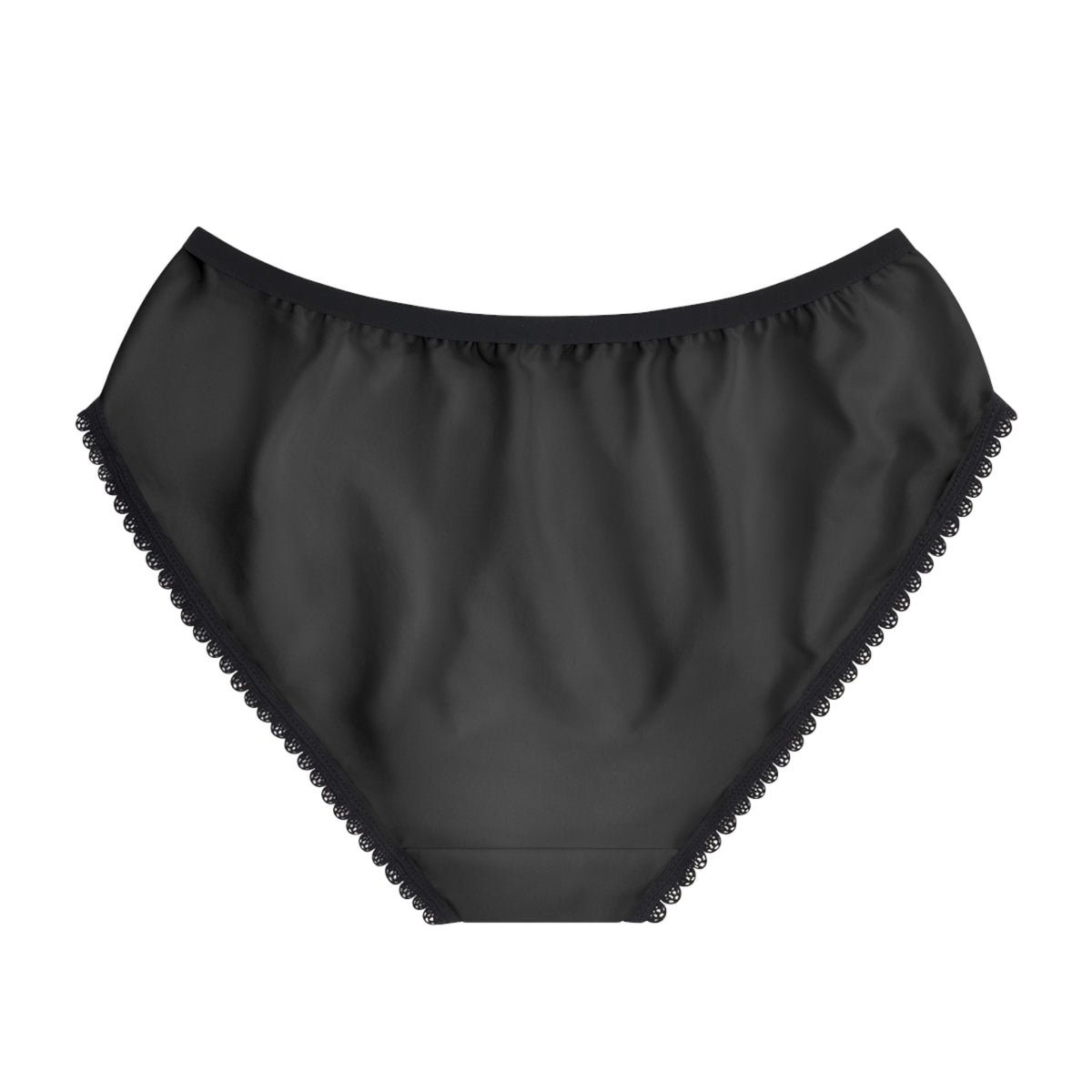 Black Saturday Panty women’s briefs with white Saturday text shown on a white background.