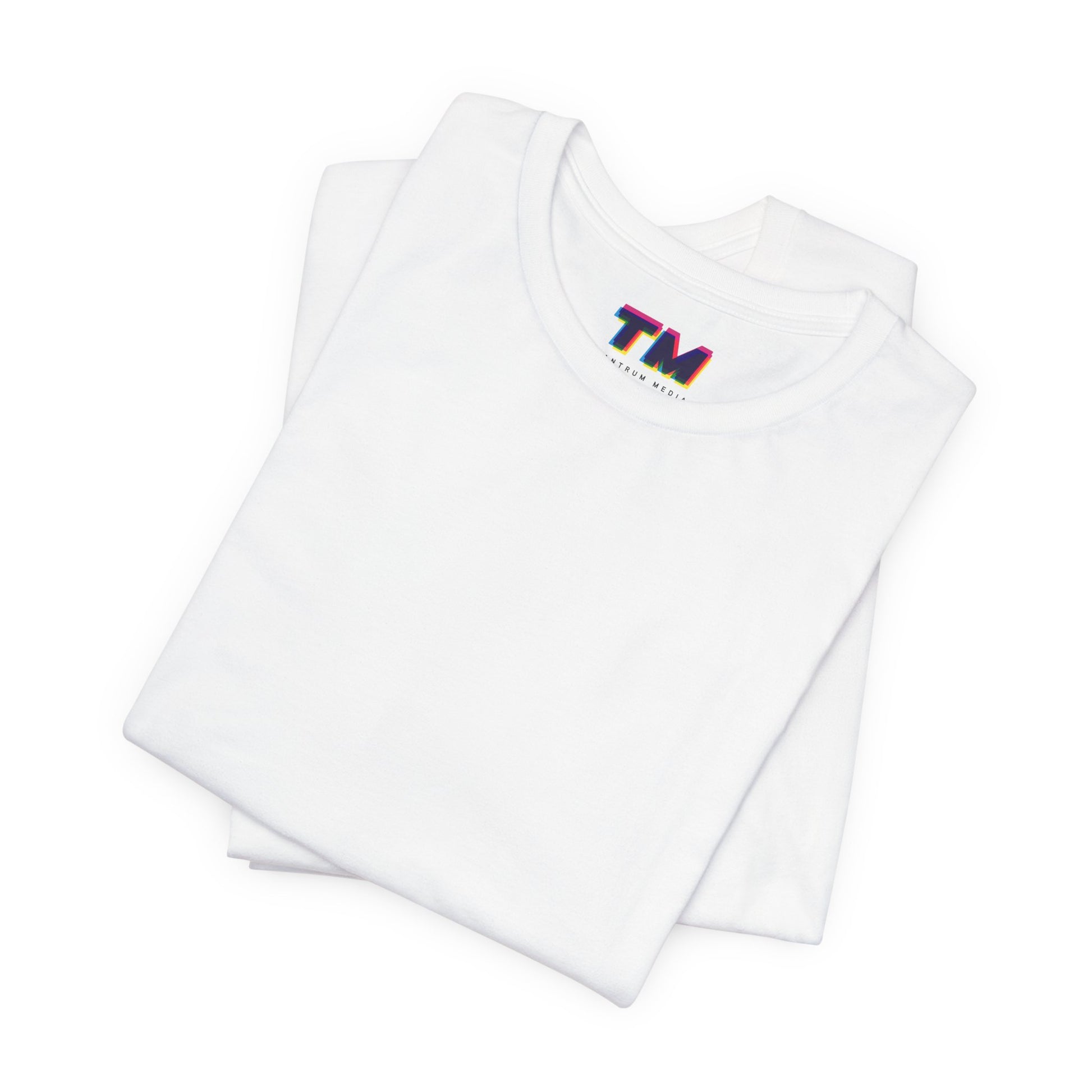 Folded white SUE ME graphic T-shirt premium cotton product photo